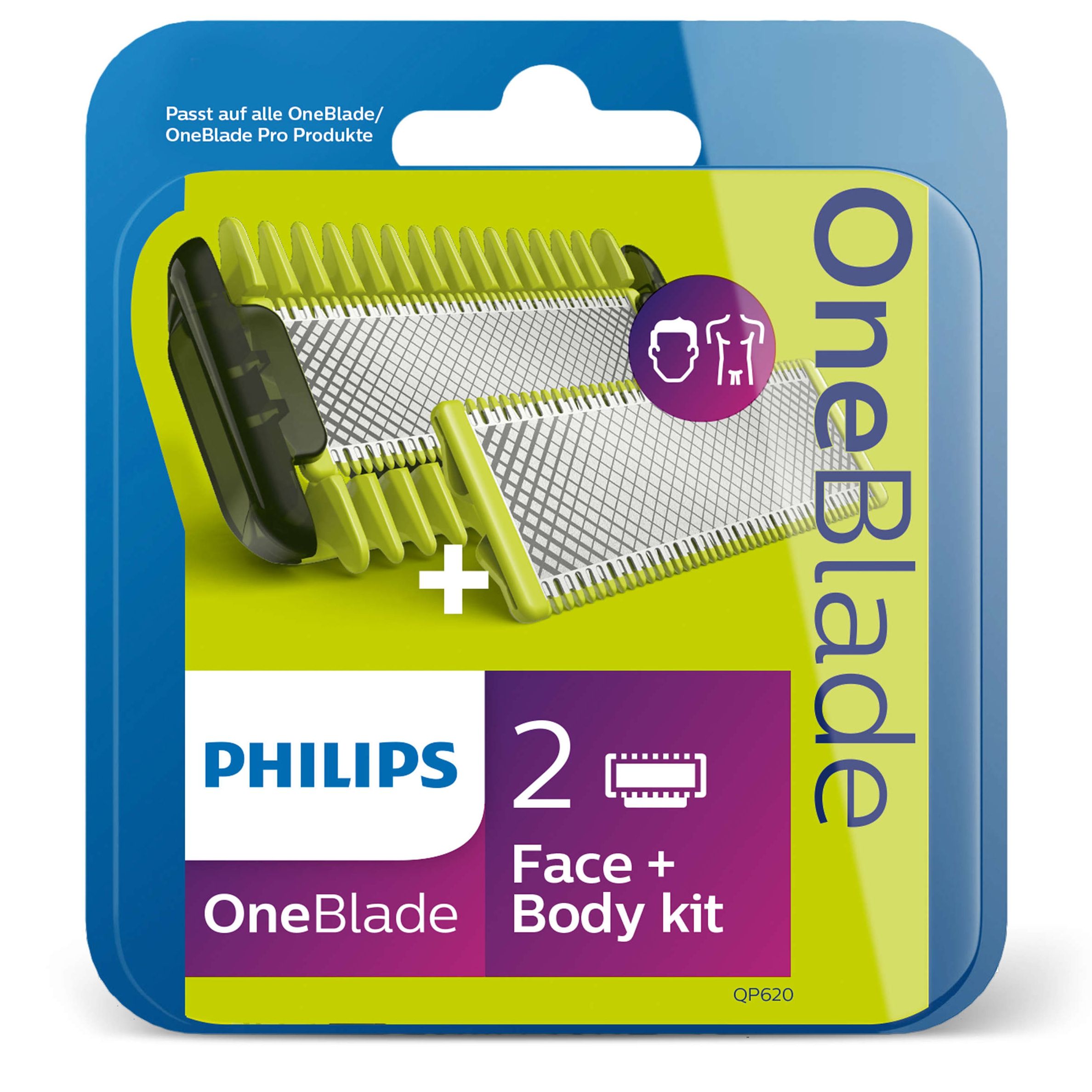 Unarmed Dairy products Treble Kit de lame Face + Body Philips QP620/50 pentru toate mânerele OneBlade Pro  și OneBlade in Accesorii îngrijire | magNET.ro