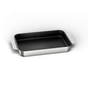 Tavă cu mânere BOSCH Pro Induction Flex Pan HEZ9FF010 - 17007151, Din oțel inoxidabil, 3 straturi antiadezive, Până la 220°C, Bază 35x22cm, G2.5kg, Pentru inducție