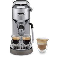 Espressor manual De'Longhi Dedica Duo EC890.M - 0132106349, 15 bari, 1450W, Rezervor apă 1.1l, Matt metallic