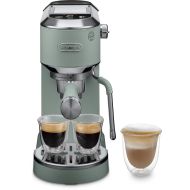 Espressor manual De'Longhi Dedica Duo EC890.GR - 0132106345,15 bari, 1450W, Rezervor apă 1.1l, Green