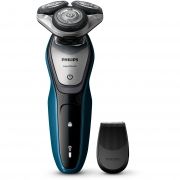 Aparat de bărbierit electric umed și uscat Philips AquaTouch 5000 S5420/06, Wet-Dry-Shower, Fără fir, Gel sau spumă, Li-Ion (uz 45min,reînc. 1h), MultiPrecision, SmartClick, Neptune Blue-Charcoal Grey