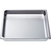 Tavă mare neperforată GAGGENAU GN114230 - 00358656, Gastronorm dish GN2/3, Adâncime 4cm, Volum 3 litri, Oțel inoxidabil, Pentru cuptoare cu aburi