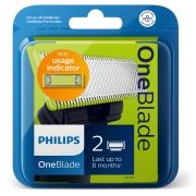 Două lame înlocuibile Philips QP220/55 pentru toate mânerele OneBlade Pro (QP66xx/QP65xx) și OneBlade (QP26xx/QP25xx), Indicator de uzură