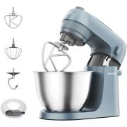 Robot de bucătărie planetar KENWOOD Go KZM35.000GY - 0W20011510, 800W (6 trepte și Turbo), Vas inox 4L, G6.30kg, Storm Blue