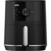 Friteuză cu aer cald BRAUN MultiFry 3 HF3000IBK - 0X12500001, 1500W, 80°~200°C, Capacitate 4.3L, Pui 1.2kg, Cartofi congelați 1kg, RealAir, G4.09kg, Matt Black