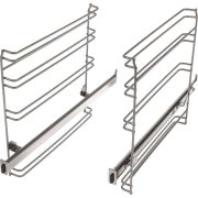 Suport complet de șine telescopice pe 1 nivel BOSCH 17007589, Pentru cuptoare de 60cm cu microunde și funcție de piroliză, Max. 15kg