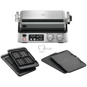 Grătar electric BRAUN MultiGrill 7 CG7044 - 0X17900002, 2000W, 1 placă grill, 1 placă griddle, 2 plăci waffle, Cupă dozare, 365x315x173mm, Oțel inoxidabil/Argintiu