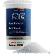 Pudră de decalcifiere BOSCH 0312526, Pentru mașinile de spălat vase și rufe, Îndepărtează eficient depunerilor de calcar, 250g,  1 tub - 1 aplicare, O dată la 3-6 luni