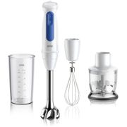 Blender de mână BRAUN MultiQuick 3 MQ30202M, 900W, 2 viteze, Tocător 350ml, Tel, Pahar gradat 0.6L, SplashControl, EasyClick Plus, PowerBell VPlus