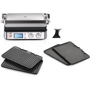 Grătar electric BRAUN MultiGrill 9 CG9043 - 0X17900004, 2000W, 460x365x190mm, Spatulă, 2 plăci grill, 2 plăci griddle, G9.78kg, Oțel inoxidabil / negru