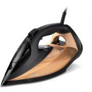 Fier de călcat cu abur Philips Azur Seria 7000 DST7040/80, 2800W, Continuu 50g/min, Jet 250g, Rezervor 300ml, Talpă SteamGlide Elite, Oprire automată, C2m, G1.82kg, Black and Gold