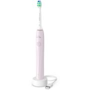 Periuţă de dinţi electrică Philips Sonicare 2100 HX4021/03, 1 mod, 2 intensități, Fluid Action, BrushPacer, SmartTimer, O încărcare 14 zile, Light Pink