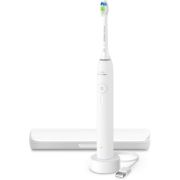 Periuţă de dinţi electrică Philips Sonicare 3100 HX4033/21, Senzor presiune, 1 mod, 3 intensități, Fluid Action, BrushPacer, SmartTimer, O încărcare 14 zile, Toc de transport, Alb