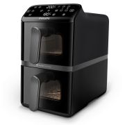 Friteuză cu aer cald Philips Vertical Duo AirFryer Seria 4000 NA460/00, 2 coșuri