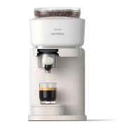 Espressor manual Philips Baristina BAR300/00, 16 bar, Râșniță ceramică, Boabe 170gr, Rezervor 1.2l, Platformă pentru cești, Oprire automată, Espresso și Lungo, Portafiltru alb, Milky White