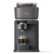 Espressor manual Philips Baristina BAR300/60, 16 bar, Râșniță ceramică, Boabe 170gr, Rezervor 1.2l, Platformă pentru cești, Oprire automată, Espresso și Lungo, Portafiltru negru, Black and Grey