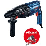 Set profesional BOSCH 0611272104, 1x ciocan rotopercutor GBH 240, 1x mandrină cu coroană dinţată
