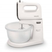 Mixer cu bol și stand Philips Viva Seria 5000 HR3745/00, 450W (5 viteze + Turbo), Bol 3l rotativ cu acționare automată, Palete conice, Buton de îndepărtare rapidă a paletelor, Picioare cu ventuze, Cablu 1.2m, Cashmere 