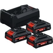 Set Starter BOSCH 0615V0005X, 3x EXBA18V-40, 1x GAL12V/18V-80
