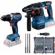 Set combi 0615V0003E, 1x GSR, 1x GBH, 1 set de 45 de şurubelniţe, 1 set de 3 burghie