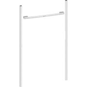 Kit instalare NEFF Flex Design Z9098MY0, 98cm, Pentru instalare seamless a unui cuptor de 60cm cu un cuptor cu microunde de 38cm, Metallic silver