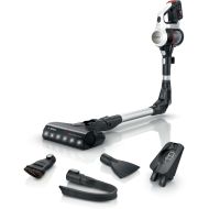 Aspirator vertical BOSCH Serie 7 Unlimited BBS711W, TurboSpin (3 trepte, Turbo), Acumulator Li-Ion 18V 3A, Praf 0.30l, Perie LED AllFloor DynamicPower, QuickStand, Nozzle Foot Release, G2.90kg, Polar White