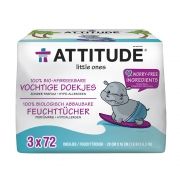 ATTITUDE Rezerva şerveţele umede, 100 % biodegradabile, fara miros, 216 Buc