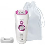 Epilator BRAUN Silk-épil SensoSmart 7/700, Wet&Dry&Shower, Fără fir, Picioare și corp, Micro-grip 40 pensete, 3 accesorii, Li-Ion (uz 50min,reînc. 2h), 100% impermeabil, Iluminare, Husă, 72dBA