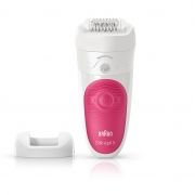 Epilator BRAUN Silk-épil SensoSmart 5/500, Wet&Dry&Shower, Fără fir, Picioare și corp, Micro-grip 28 pensete, 1 accesoriu, Li-Ion (uz 30min,reînc. 1h), 100% rezistent la apă, 72dBA, Raspberry