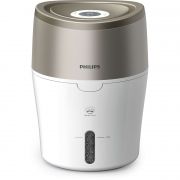 Umidificator de aer Philips HU4803/01, 25m2, 2l, Sistem de evaporare avansat cu 3 etape, Tehnologie NanoCloud, Mod automat, Distribuire uniformă a aerului umidificat, Senzor digital, 26dBA în mod silențios