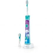 Periuţă de dinţi electrică Philips Sonicare For Kids HX6322/04, Până la 62k mișcări pe minut, 2 moduri, 2 intensități, Li-Ion (uz 2 săpt,reînc 16h), Mâner cauciucat, Bluetooth, Aplicație educativă, Aqua