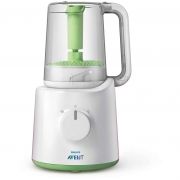 Aparat de gătit cu aburi și blender Philips AVENT Advanced SCF870/22, 400W, Rezervor apă 200ml, 700ml solide, 450ml lichide, Design compact, Notificări sonore, Cană gradată, Spatulă, Carte 12 rețete