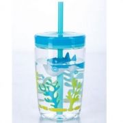 Pahar pentru copii Contigo Floating Straw 470ml (Blue Shark)