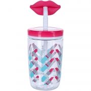 Pahar pentru copii Contigo Funny Straw 470ml (Cherry Blossom Lips)