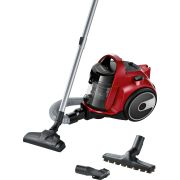 Aspirator fără sac BOSCH Serie 2 Parquet BGC05A322, Asp uscată, 700W, Praf 1.5l, C6m, 78dBA, Filtru igienic PureAir EPA12, Mâner ergonomic, 3 roți, AirCycle, HiSpin, Perie cu clapetă, G4.4kg, Chilli Red
