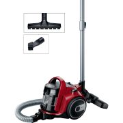 Aspirator fără sac BOSCH Serie 2 Cleann'n BGC05AAA2, Asp uscată, 700W, Praf 1.5l, Cablu 6m, 78dBA, Filtru igienic EPA12, Mâner ergonomic, 3 roți, AirCycle, HiSpin, Perie cu clapetă, 4.4kg, Chilli Red