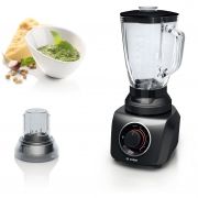 Blender de masă Bosch SilentMixx MMB43G2B, 700 W, negru, 2 programe automate, 5 trepte de viteză şi funcţie Pulse