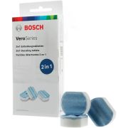 Set de 3 tablete de decalcifiere BOSCH TCZ8002A - 00312093, Acțiune 2în1 (îndepărtare calcar, protecție împotriva coroziunii), Pentru programele automate ale aparatelor de cafea BOSCH