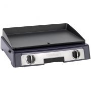 Grătar electric Cuisinart Power Elite PL60BE, 2200W, Maximum 260°, Plăcă grill antiadezivă detașabilă din fontă cu 2 zone, Suprafață netedă, Tavă de scurgere, Racletă