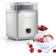 Maşină de îngheţată Cuisinart DeLuxe ICE30BCE, 25W, Capacitate 2l (utili 1.5l), Pentru șerbet, băuturi, iaurturi, Carcasă din aluminiu șlefuit perlat