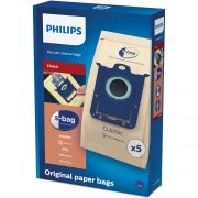 5 saci Philips s-bag Classic FC8019/01 cu potrivire universală