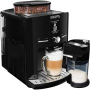 Espressor automat KRUPS LattEspress EA829810, Spumare automată, Carafă, Râșniță metalică, Boabe, Cappuccino, Cafea, Ristretto, Espresso, 1450W, 15 bari, Ecran LCD, Negru