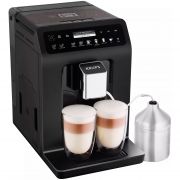 Espressor automat KRUPS EA894810, Gama Evidence Plus, Spumare automată a laptelui, Carafă, Afișaj OLED, Râșniță din inox, Boabe/Măcinată, Flat White, Café Latte, Latte Macchiato, Cappuccino, Ristretto