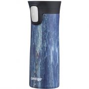 Termos cu pereţi dubli din oţel inoxidabil cu aspect de marmură Contigo Pinnacle Couture, 420 ml (Blue Slate)