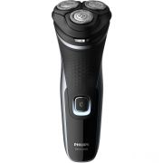 Aparat de bărbierit electric Philips Shaver 1000 S1332/41, Uz Dry, Cu~fără fir, NiMH (uz 45min,reînc. 1h), PopUp Trimmer, Complet lavabil, Lamele PowerCut, Impermeabil IPX7, Shiny Black