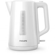 Fierbător din plastic Philips Seria 3000 HD9318/00, 1850~2200W, 1.7l, Capac cu resort, Indicator luminos, Filtru cu microsită detașabil, Bază Pirouette 360°, Cablu 0.75m cu sistem de rulare pentru depozitare ușoară