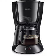 Cafetieră Philips Daily HD7461/20, 1000W, Capacitate 1.2l (2~15 cești), Cană de sticlă, Aroma Twister pentru gust intens, Timp preparare 10min, Sistem anti-picurare, Cablu 0.85m, Negru