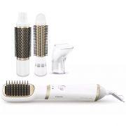 Perie cu aer cald Philips EssentialCare HP8663/00, 650~800W, Cablu 1.8m, 3 setări, Îngrijire cu ioni, Perie dreptunghiulară, Perie termică 38mm, Perie cu peri 30mm, Concentrator îngust, ThermoProtect