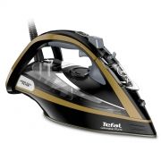 Fier de călcat cu abur TEFAL Ultimate Pure FV9865E0, 2690~3200W, Abur 60g/min, Jet 250g, 350ml, Talpă Durilium AirGlide Autoclean (5*), Micro-Calc Filter, Oprire automată, ProtecStyle, C 2.5m, Black Gold