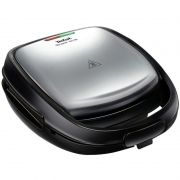 Sandwich maker TEFAL Snack Time SW342D38, 700W, Plăci detașabile non-adezive, Sistem blocare, Gata în 5min, 3 seturi incluse (no2, no3 și no4), 16 seturi în total, Black Silver